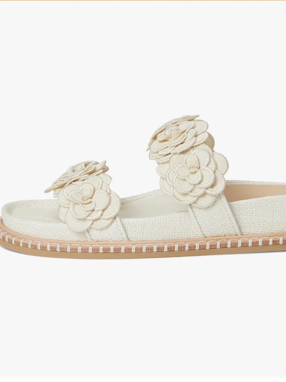 Dolce Vita Sherpa White Raffia Sandal